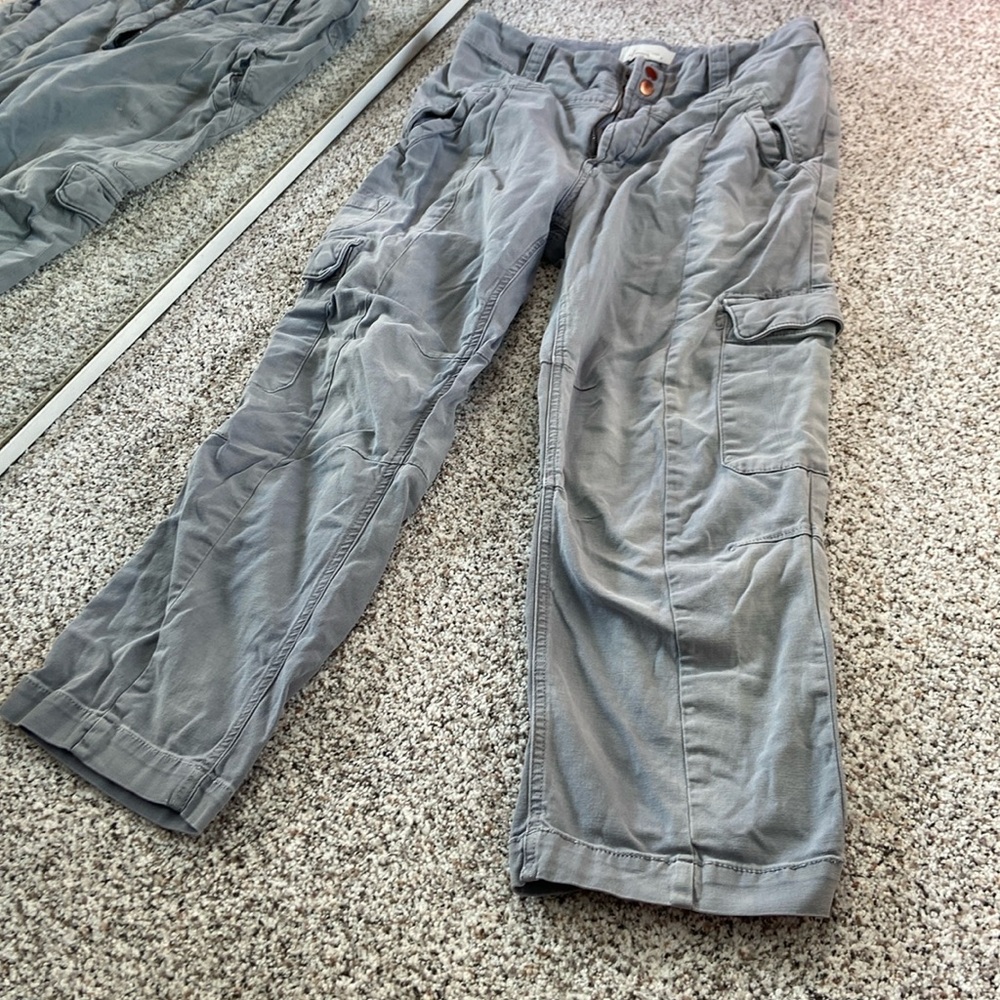 anthropologie gray cargo pants size 30